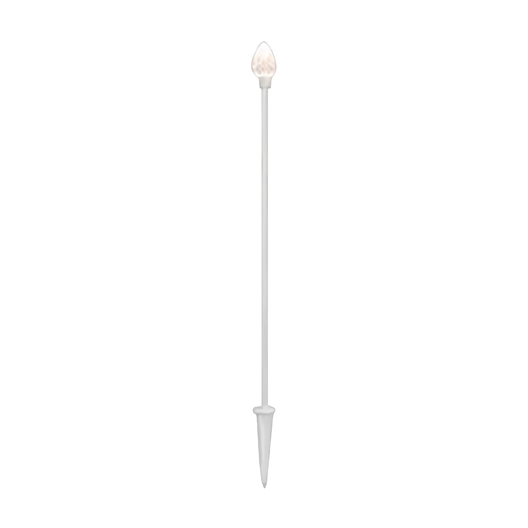 Crystal Bloom LED Landscape Garden Light in White Aluminum