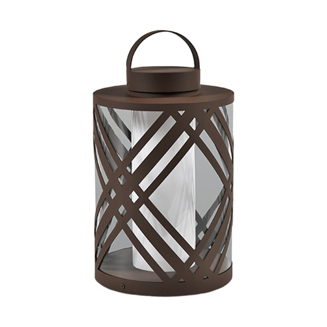 Perforated Stainless Steel Landscape Light with Warm LED Glow