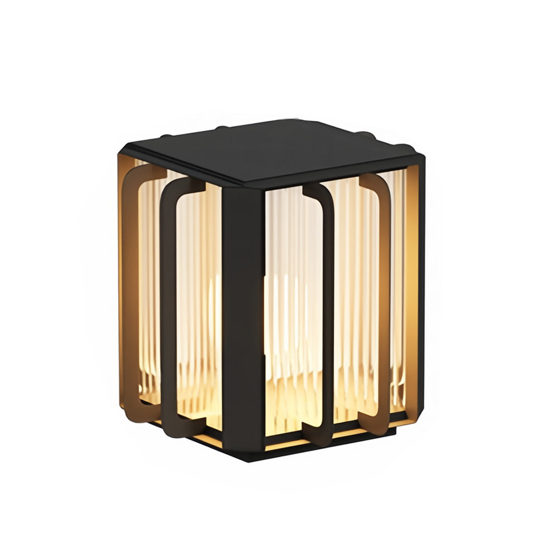 Modern Outdoor Pillar Lantern in Stainless Steel for Fence and Gate