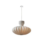 Japanese Silk Fabric Pendant Light with Adjustable Cord, Minimalist Ceiling Lamp