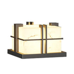 Modern Pillar Light Outdoor Stainless Steel Marble Courtyard Lamp