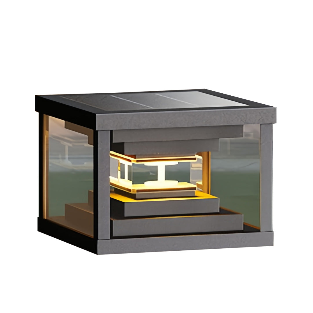 Modern Stainless Steel Gate Pillar Lights for Outdoor Courtyard