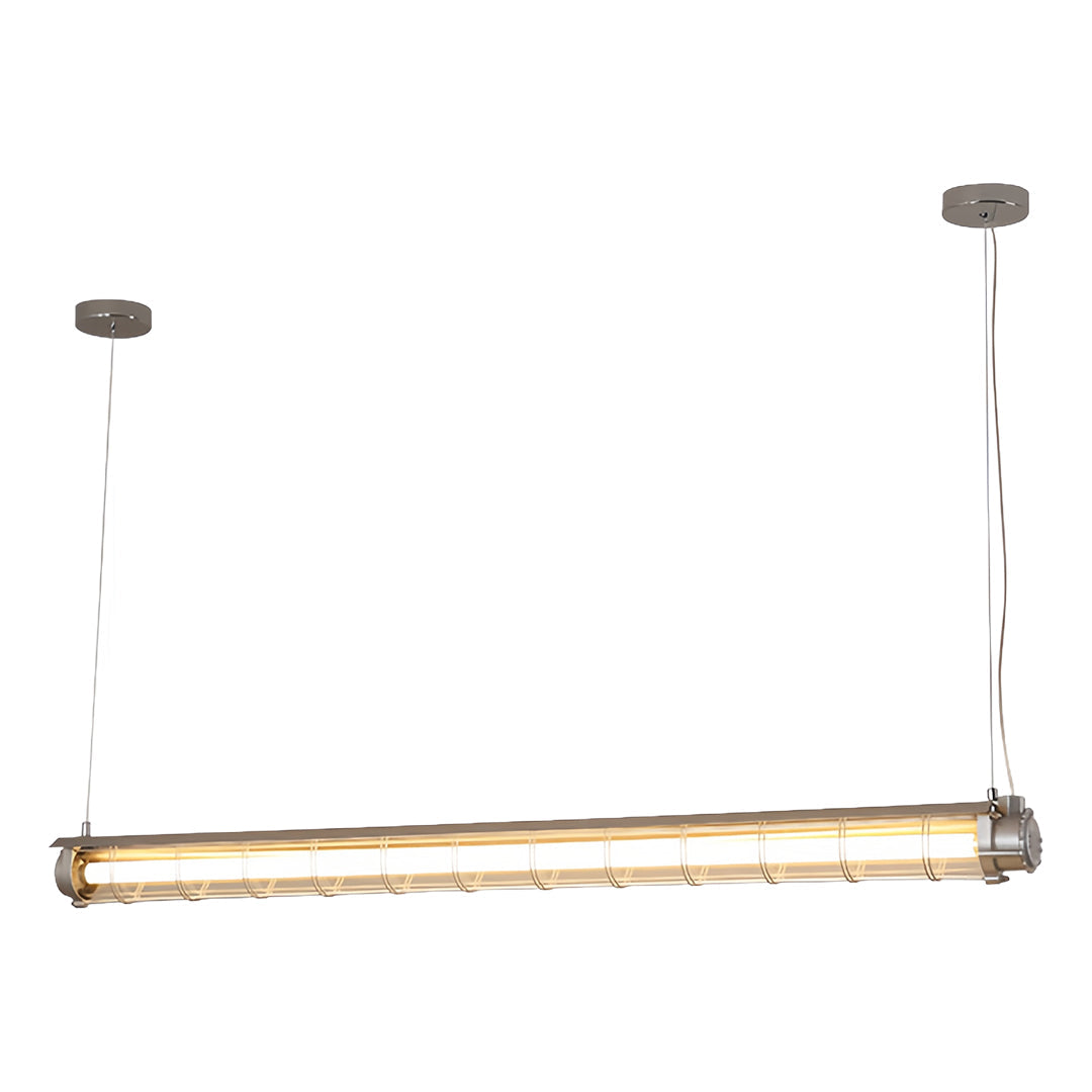 Linear LED Pendant Light with Vintage Industrial Design