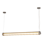 Linear LED Pendant Light with Vintage Industrial Design