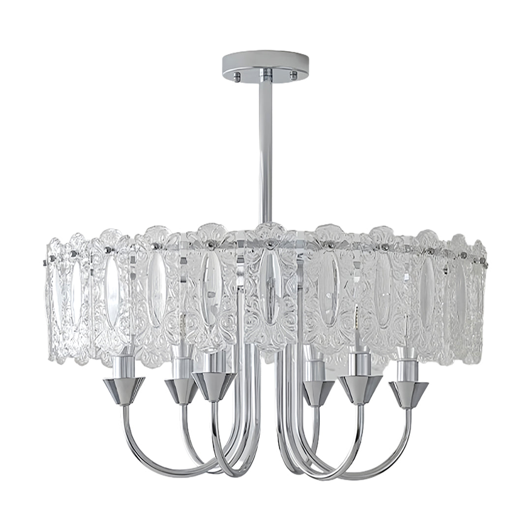 Aurelia Chrome Iron Chandelier — French-Inspired Island Pendant Light