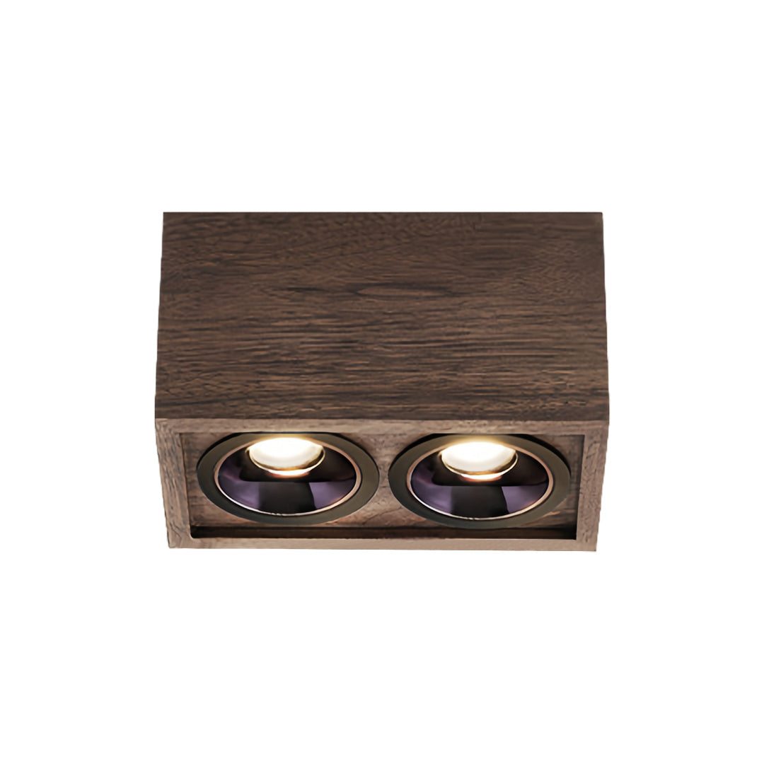 Walnut Multi-Head LED Recessed Downlights for Modern Interiors