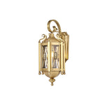 European Vintage Outdoor Wall Sconce in Solid Copper with Clear Glass