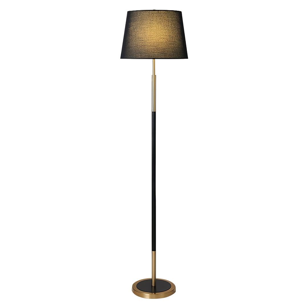 Wrought Iron Floor Lamp with Fabric Shade – Vintage Country Style