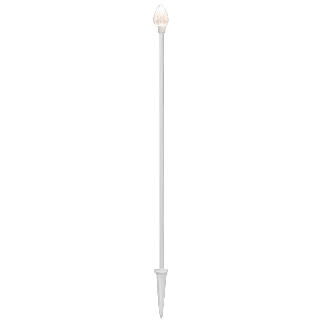 Crystal Bloom LED Landscape Garden Light in White Aluminum