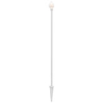 Crystal Bloom LED Landscape Garden Light in White Aluminum