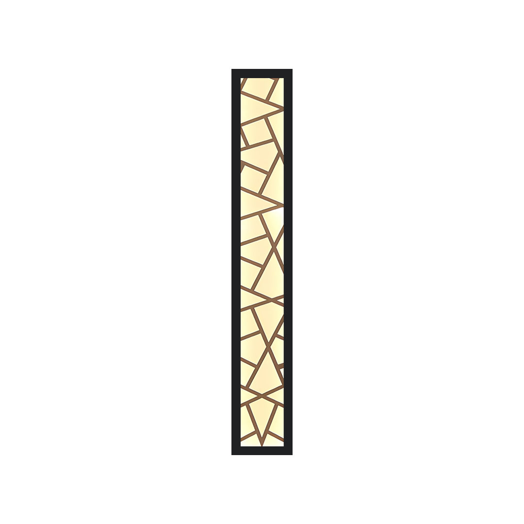 Linear Outdoor Wall Light in Black with Integrated LED, Weatherproof Minimalist Design
