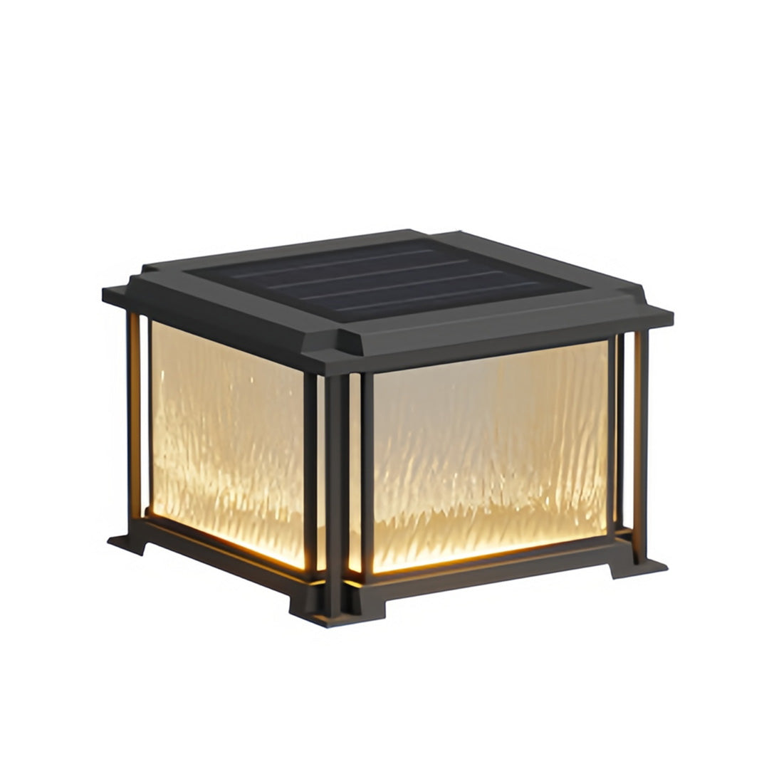 Modern Outdoor Pillar Light – Waterproof Black LED Gate Lamp