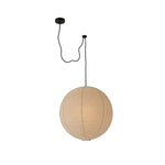 Japanese Paper Pendant Light with Adjustable Cord, Warm Ambient Ceiling Lamp