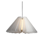 Nordic White Pendant Light with PE Shade and LED Warm Glow
