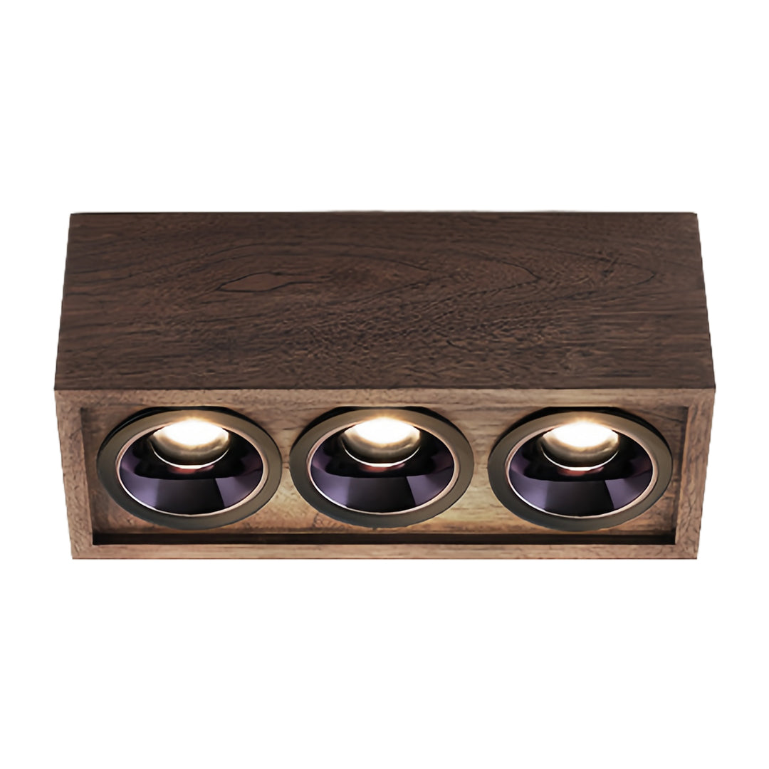 Walnut Multi-Head LED Recessed Downlights for Modern Interiors