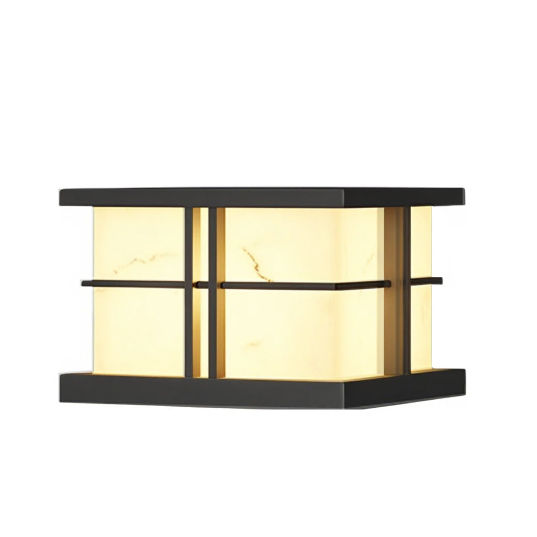 Modern Pillar Light Outdoor Stainless Steel Marble Courtyard Lamp