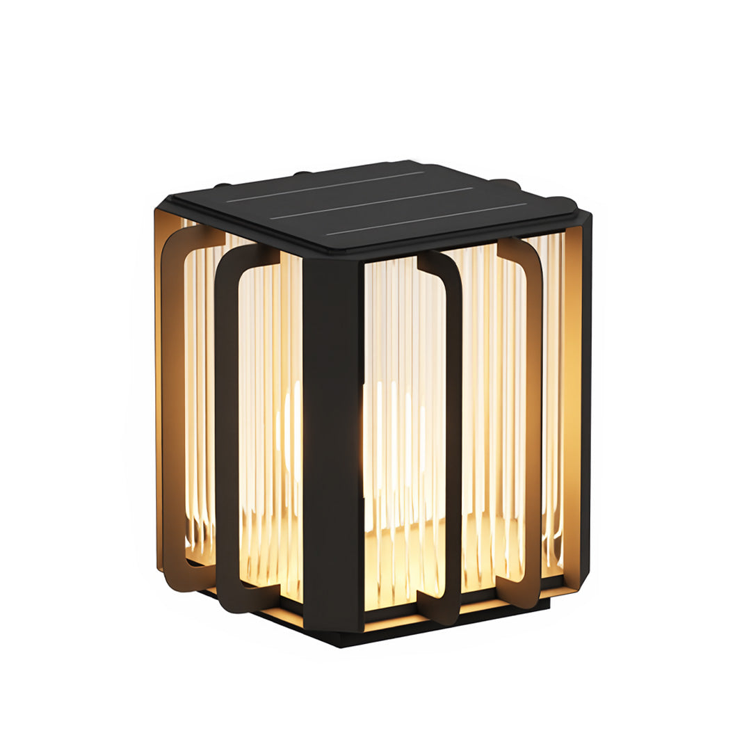Modern Outdoor Pillar Lantern in Stainless Steel for Fence and Gate