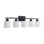 Modern Minimalist Vanity Light for Bathroom Mirror with Glass Shades