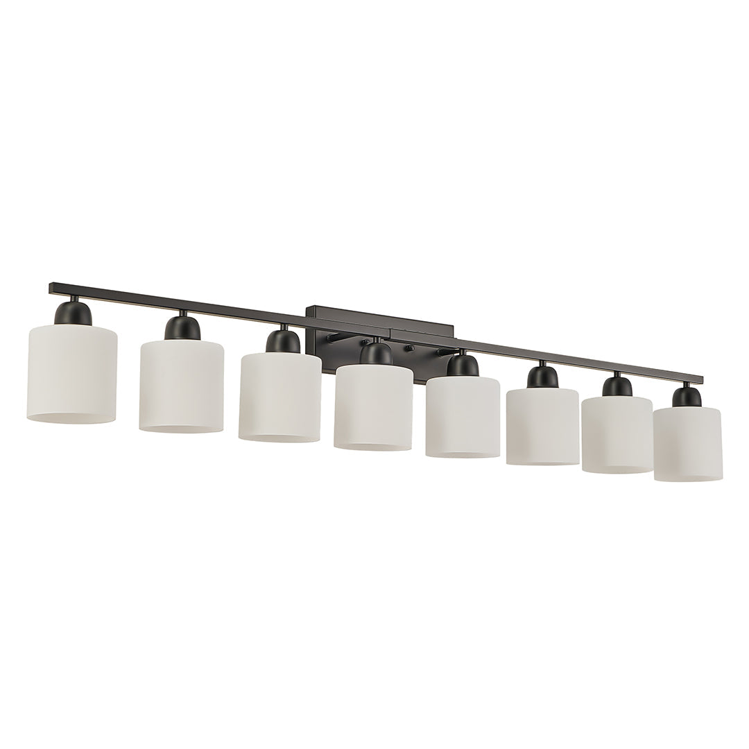 Modern Minimalist Vanity Light for Bathroom Mirror with Glass Shades