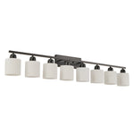 Modern Minimalist Vanity Light for Bathroom Mirror with Glass Shades