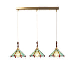 Ripple Glass Pendant Light in Copper Finish with Adjustable Hanging
