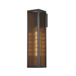 Modern Brass Outdoor Bollard Light with Clear Glass Shade