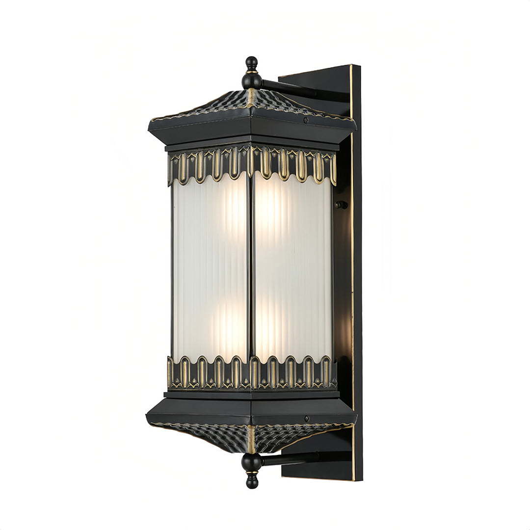 Aurelia Outdoor Wall Sconce in Copper and Glass
