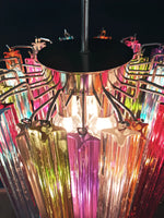 Quadriedri Murano Prisms Multicolored Chandelier