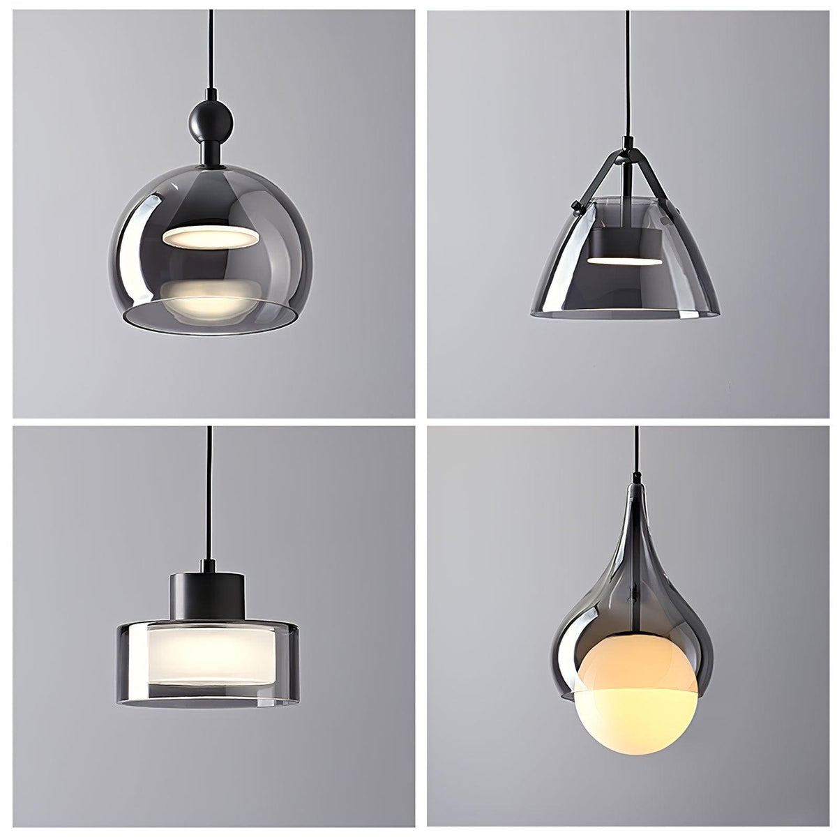 Quartet Of Light Glass Pendant Series