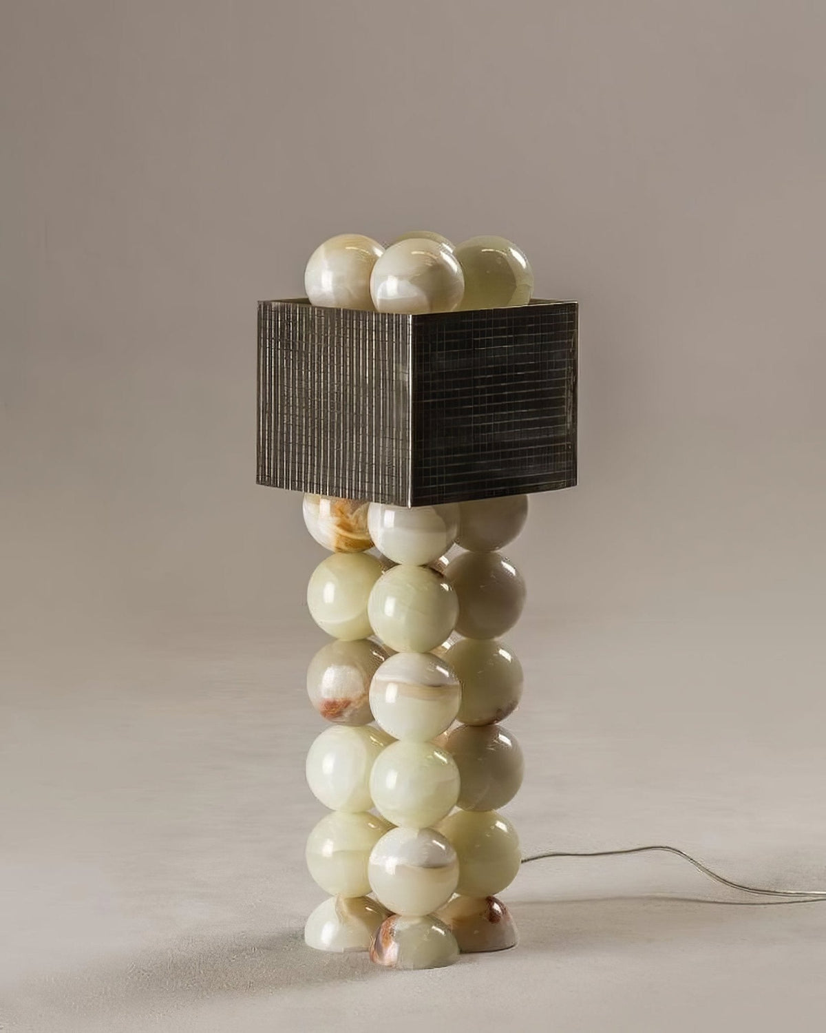 Quava Jade Table Lamp – Natural Stone Sculptural Lighting for Modern Interiors