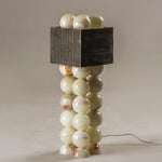 Quava Jade Table Lamp – Natural Stone Sculptural Lighting for Modern Interiors