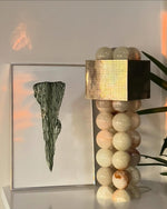 Quava Jade Table Lamp – Natural Stone Sculptural Lighting for Modern Interiors