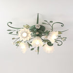 Quercia Floral Glass Ceiling Light – Modern Designer Flush Mount