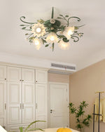 Quercia Floral Glass Ceiling Light – Modern Designer Flush Mount