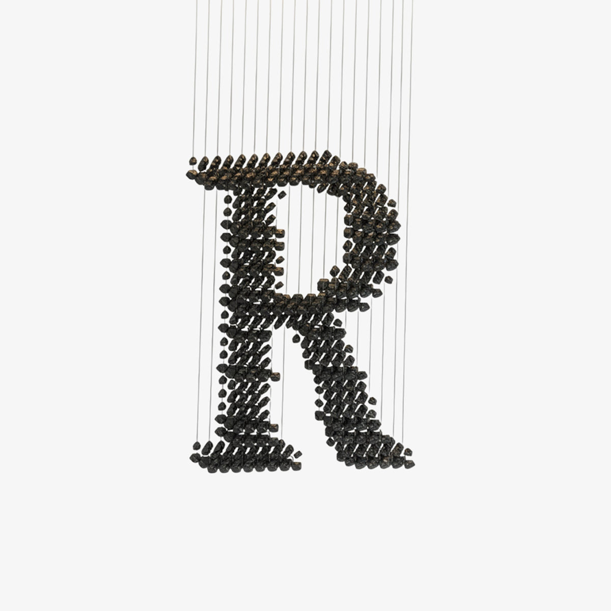 Charcoal Linear LED Chandelier in Black and Chrome for Modern Interiors