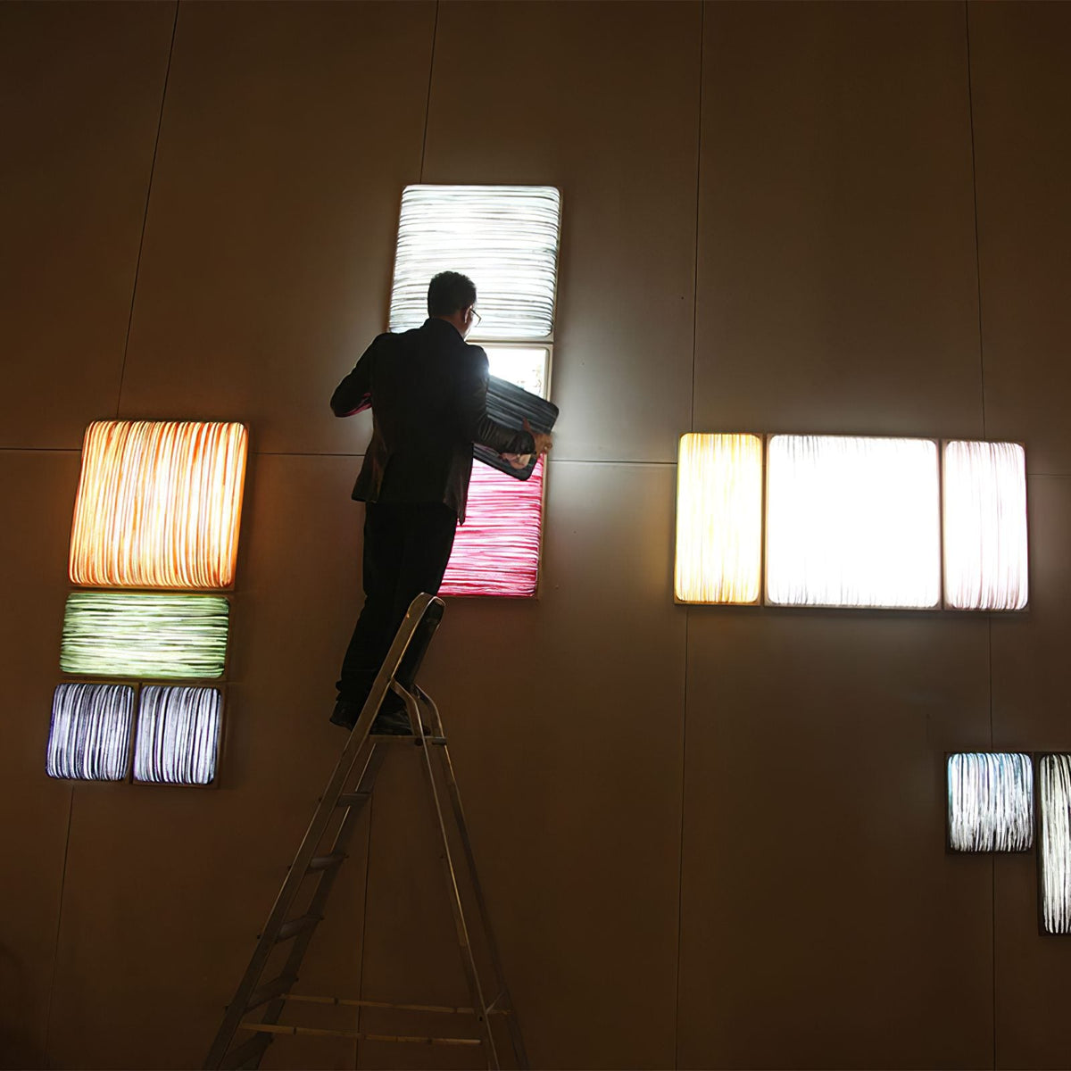 Raffia Textile Wall Light