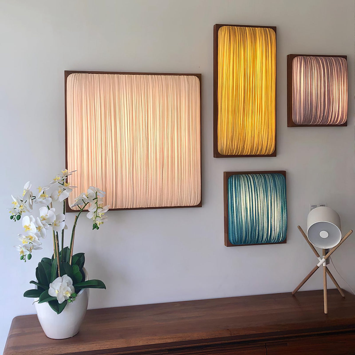 Raffia Textile Wall Light