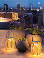Lantern Built In Battery Table Lamp