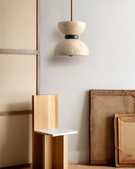 Vireo Travertine Pendant Light – Sculptural Stone LED Hanging Lamp for Modern Interiors