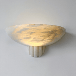 Sculptural Alabaster Wall Sconce with Warm Ambient Glow