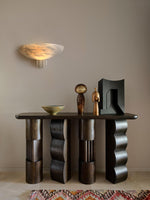 Sculptural Alabaster Wall Sconce with Warm Ambient Glow