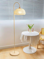 Rattan Arch Floor Lamp
