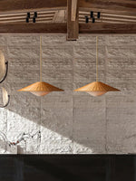 Rattan Hat Pendant Light