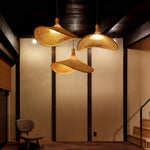 Bamboo Weave Hat Pendant Light
