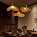 Bamboo Weave Hat Pendant Light