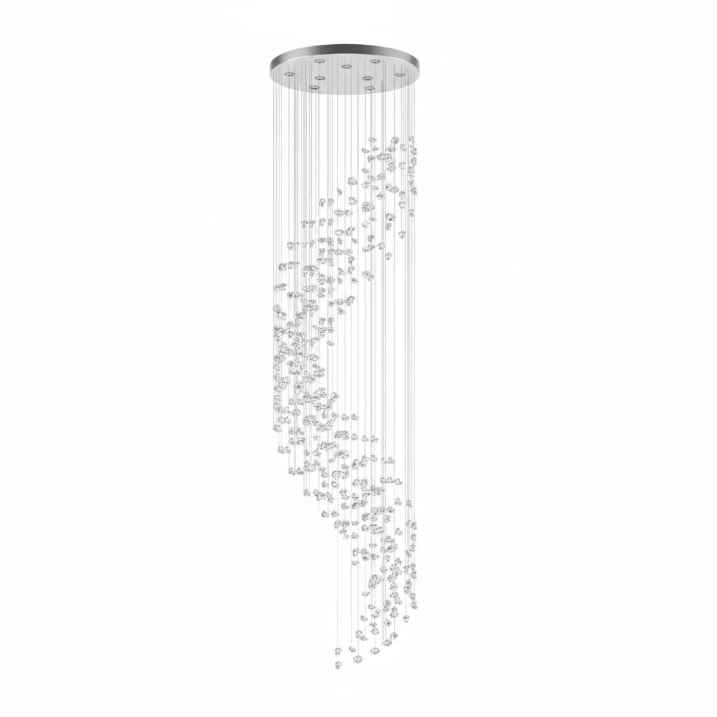 Raw Crystal Chandelier | Customizable Designer Pendant Light