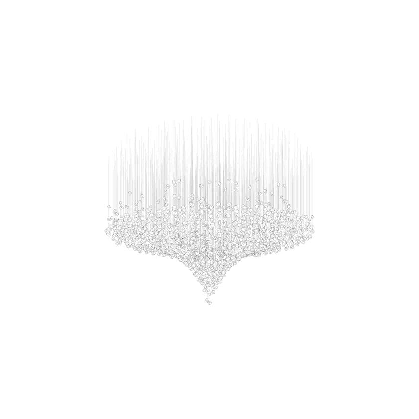 Raw Crystal Chandelier | Customizable Designer Pendant Light