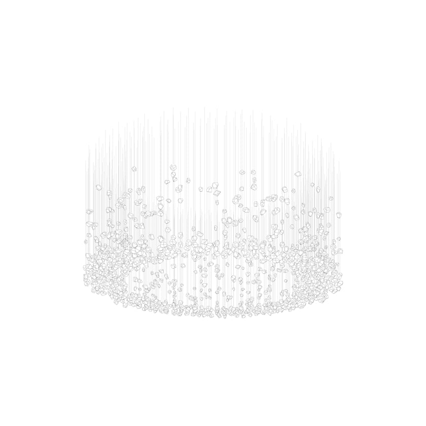 Raw Crystal Chandelier | Customizable Designer Pendant Light