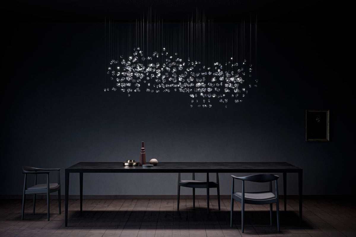 Raw Crystal Chandelier | Customizable Designer Pendant Light