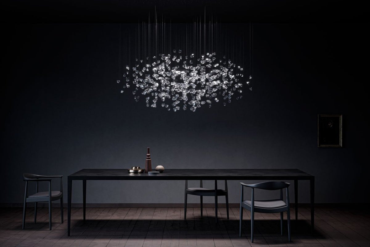 Raw Crystal Chandelier | Customizable Designer Pendant Light